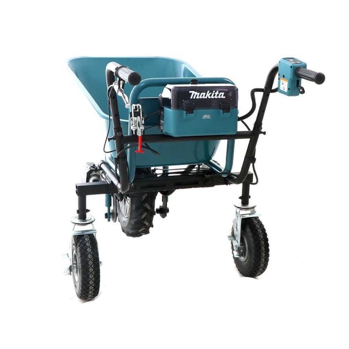 Makita DCU180 akkukäyttöinen kuljetuskottikärry, 2 × 18 V 5 Ah, 130 kg
