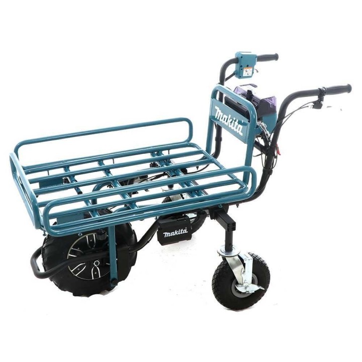 Makita DCU180 akkukäyttöinen moottorikottikärry, 2 × 18 V 5 Ah, 130 kg