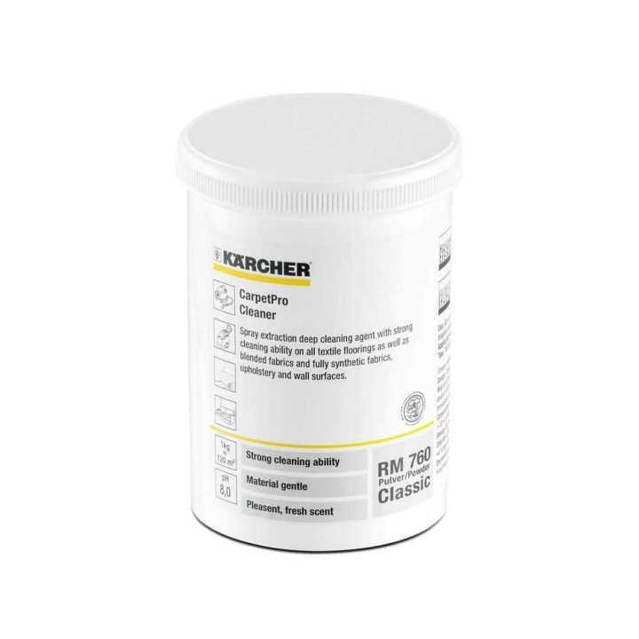 RM 760 Classic jauhemainen pesuaine, 800 g matoille ja tekstiilipinnoille