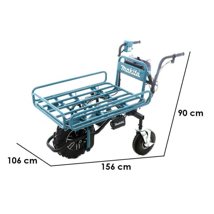 Makita DCU180 akkukäyttöinen moottorikärry, 36 V, ilman akkuja ja laturia