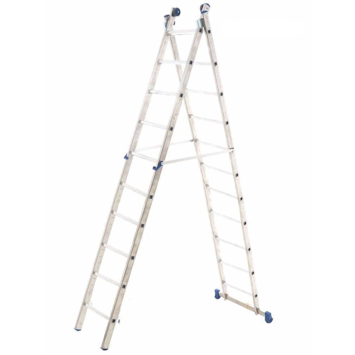 Marchetti Azzurra A2 A210 jatkettava alumiinitikas, 10 + 10 askelmaa, 5,30 m