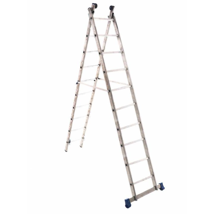 Marchetti Azzurra A2 A210 jatkettava alumiinitikas, 10 + 10 askelmaa, 5,30 m