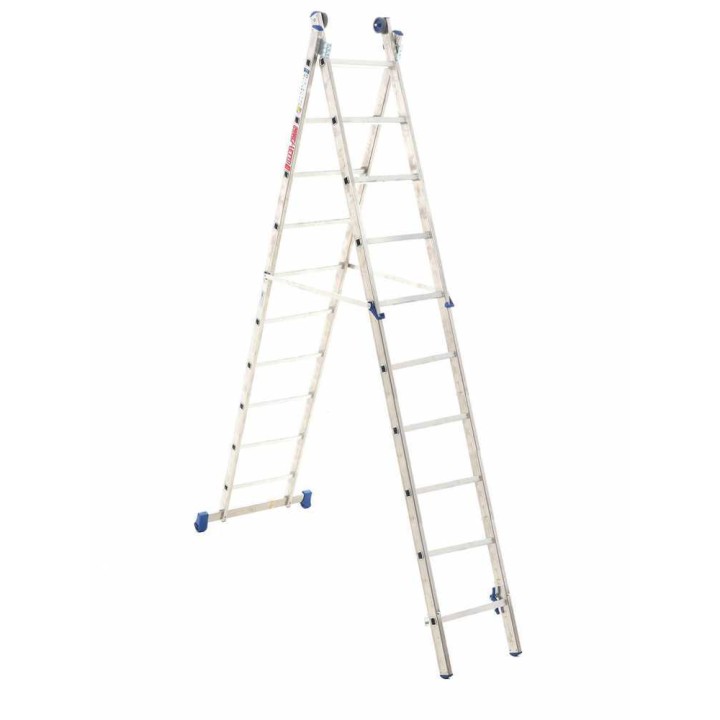 Marchetti Azzurra A2 A210 jatkettava alumiinitikas, 10 + 10 askelmaa, 5,30 m