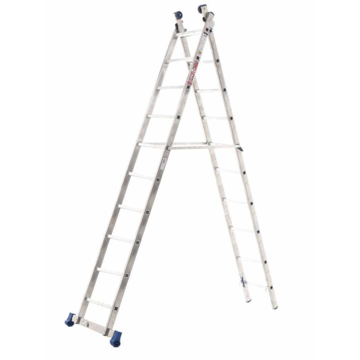 Marchetti Azzurra A2 A210 jatkettava alumiinitikas, 10 + 10 askelmaa, 5,30 m