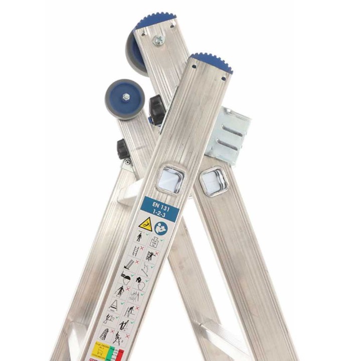 Marchetti Azzurra A2 A210 jatkettava alumiinitikas, 10 + 10 askelmaa, 5,30 m