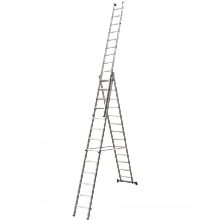 Marchetti Azzurra A3 A313 jatkettavat alumiinitikkaat, 13 + 13 + 13 askelmaa, 9,2 m