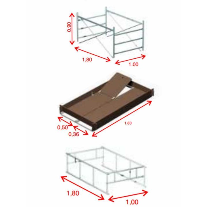 Marchetti RHINO SYSTEM 100x180 siirrettävä työteline, 8 m