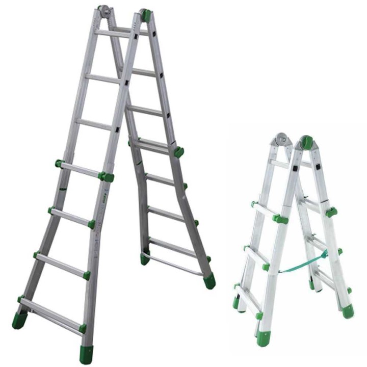 Facal Eurobriko 16 BK 2 teleskooppitikkaat 8 8 askelmaa 490 cm 150 kg