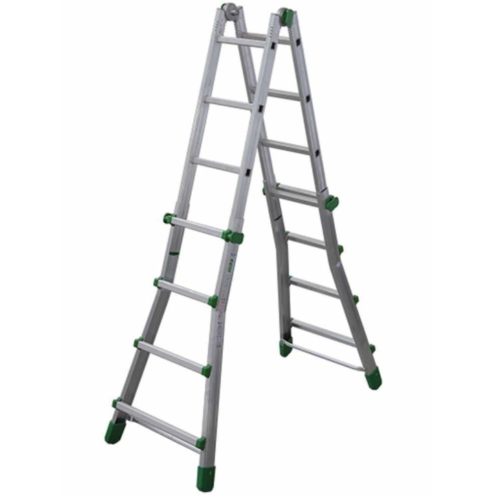 Facal Eurobriko 16 BK/2 teleskooppitikkaat, 8 + 8 askelmaa, 490 cm, 150 kg