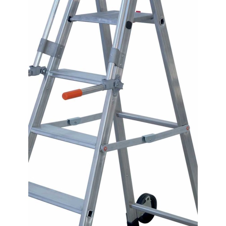 Facal Mayorà QM-7 alumiinitikas, 7 askelmaa, 229 cm, pyörät, 150 kg