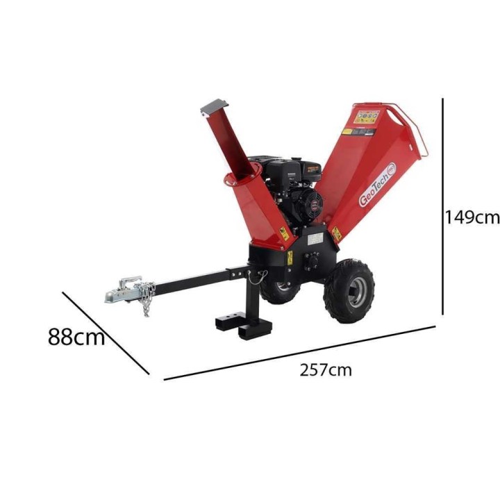 PCS 150L oksasilppuri, Loncin 15 HP, 90 mm, vetokoukku