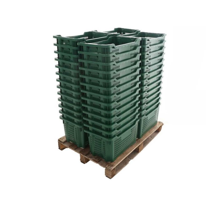 52 pinottavaa muovilaatikkoa oliiveille, 55 × 34 × 32 cm, elintarvikekäyttöön