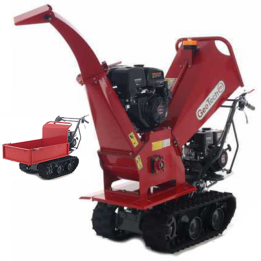 GeoTech Pro BMS155 LE biomurskain ja moottorikärry 15 HP 90 mm telaketjuilla