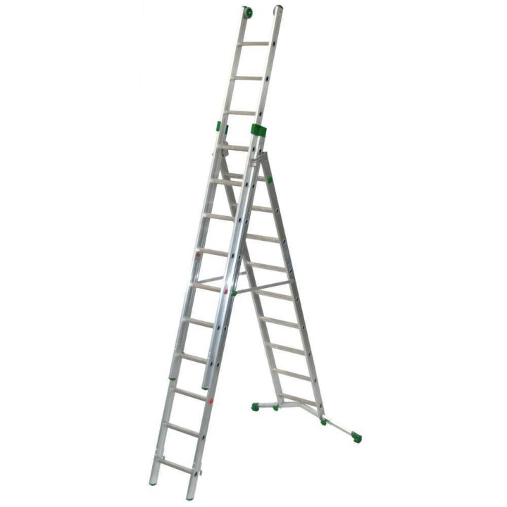 Facal PRIMA P320 3 jatkettava alumiinitikas 9 10 10 askelmaa 720 cm 150 kg