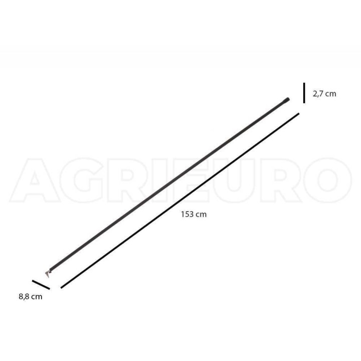 ExtraLight 150 cm kiinteä alumiinijatkovarsi oliivinkeruulaitteille, 34 mm