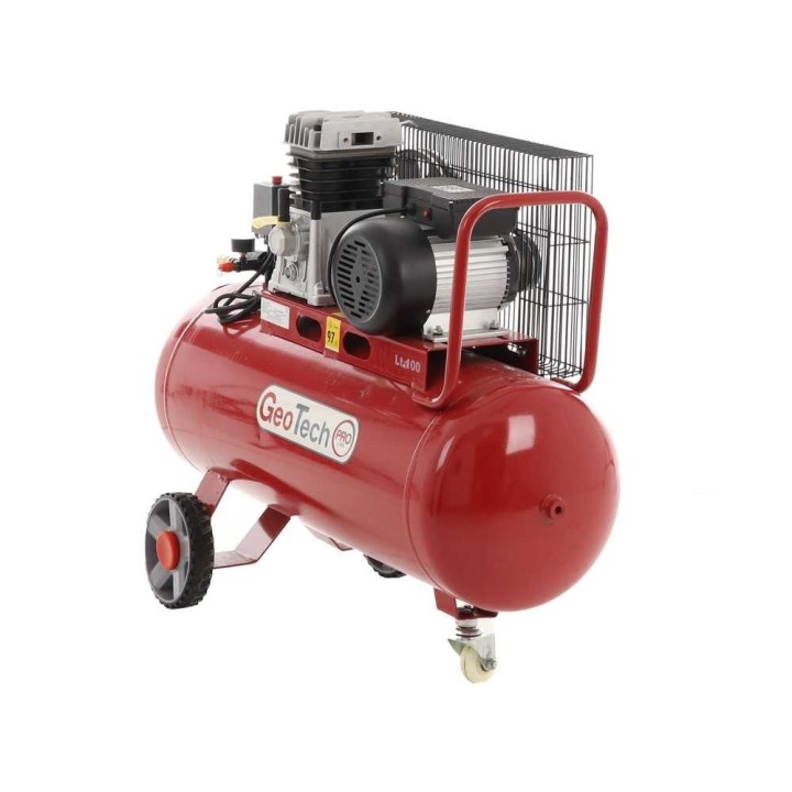 GeoTech Pro BACP100-8-2 hihnavetoinen sähkökompressori, 2 HP, 100 l, 8 bar