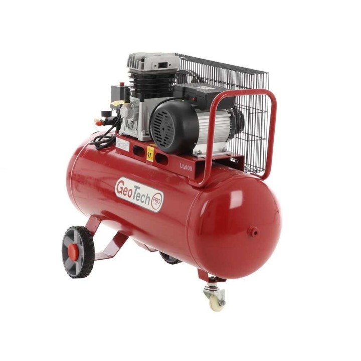 GeoTech Pro BACP100-8-2 hihnavetoinen sähkökompressori, 2 HP, 100 l, 8 bar