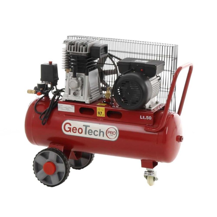 GeoTech Pro BACP50-10-3 hihnavetoinen kompressori, 3 HP, 50 l, 10 bar