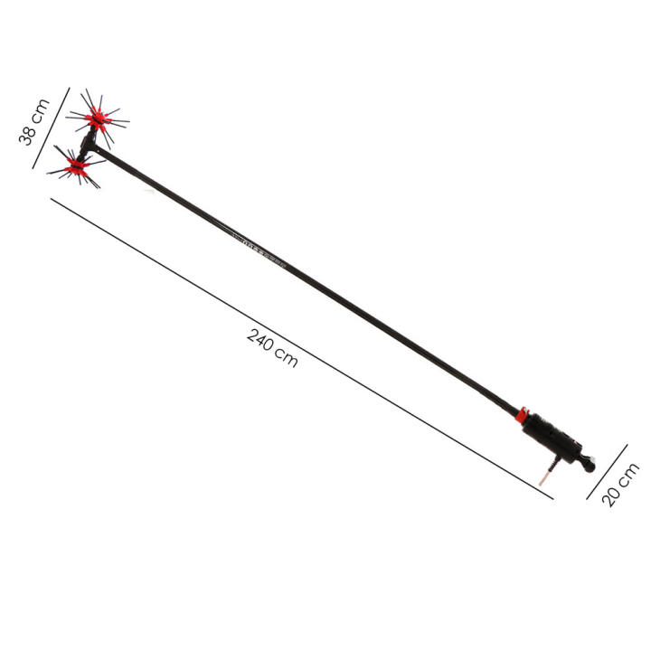 Ripartrak Agrotechnic X.4 Full Carbon oliivinkorjuukampa, 12 V, 200 W, hiilikuituvarsi 200 cm