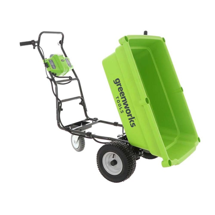 Greenworks G40GC akkukäyttöinen puutarhakuljetin, 40 V, 4 Ah, 100 kg
