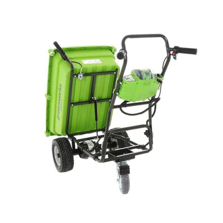 Greenworks G40GC akkukäyttöinen puutarhakuljetin, 40 V, 4 Ah, 100 kg