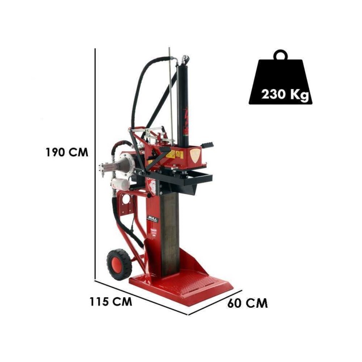 SPLE13-650TC sähköinen pystymallinen halkomakone, 13 t, 3 HP, 230 V