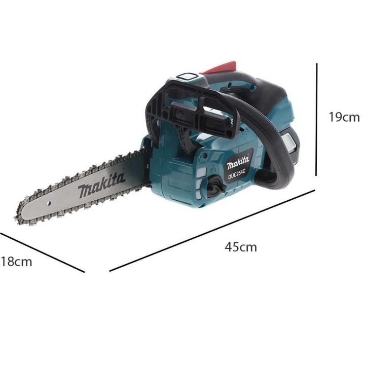 Makita DUC254CZ akkukäyttöinen oksasaha, carving-laippa 25 cm, ilman akkua ja laturia