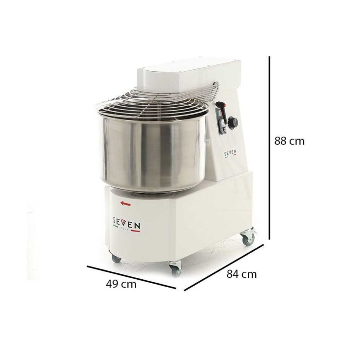 Seven Italy GHR 50 spiraalitaikinakone, 2 HP, 230 V, 48 l, pyörillä