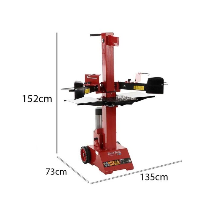 Blue Bird Log Splitter LSE 8000 pystymallinen halkomakone, 8 t, 3 000 W, 230 V