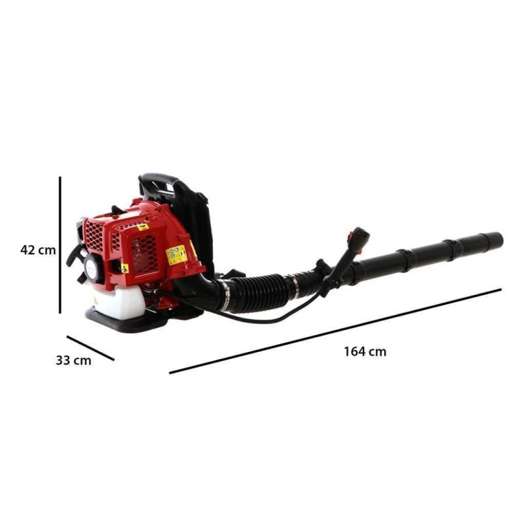 GeoTech BB530EVO selkäpuhallin, 2-tahtimoottori, 51,7 cm³, 2 HP