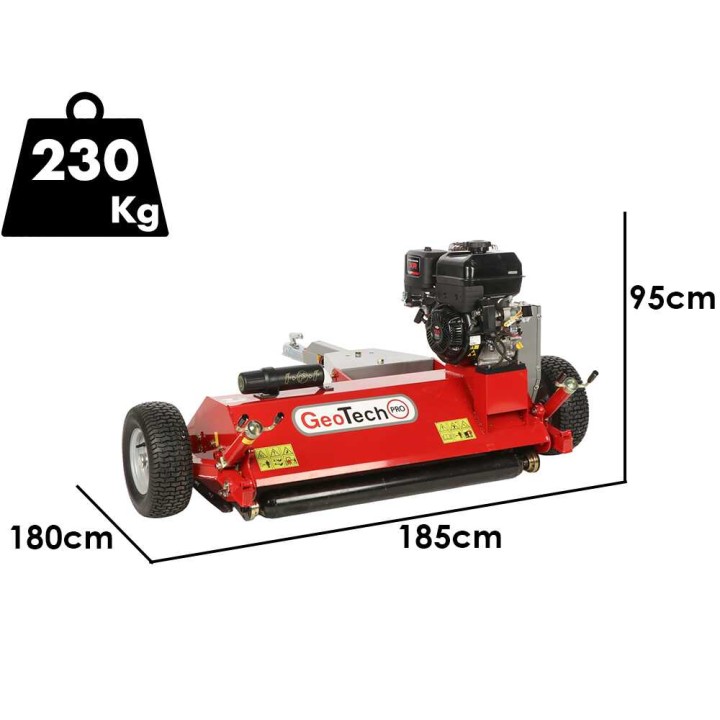 GeoTech Pro GTFM 120 BSE trinciaerba quadille, 120 cm, 13,5 HP