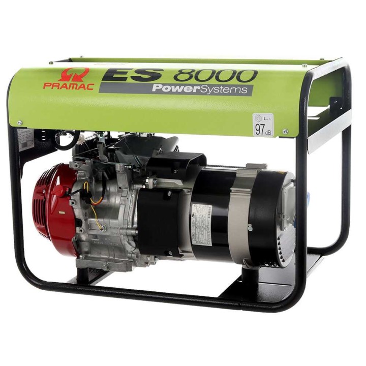 Pramac ES 8000 bensiinigeneraattori, 6,4 kW, yksivaiheinen