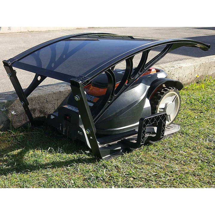 Medium suojakatos robottiruohonleikkurille, polykarbonaatti, 75 × 60 × 46 cm