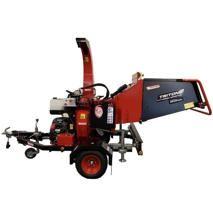 Ceccato Tritone Mega Monster GX690 perävaunurakenteinen oksasilppuri, Honda-moottori