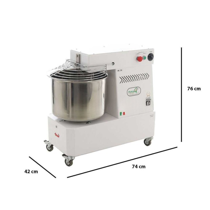 FAMAG IM 30/400 spiraalivaivaaja, 25 kg, 1,5 HP, 400 V kolmivaihe