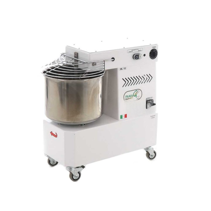 Famag IM 15/230 1 Velocità -kierrekoukkuinen taikinakone, 12 kg, 750 W