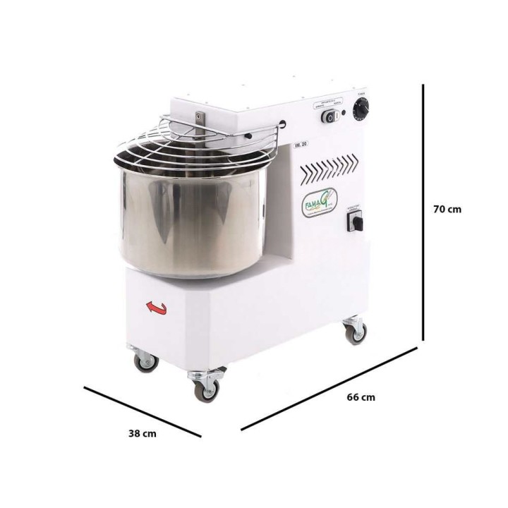 Famag IM 20/230 New 1 Velocità kierukkataikinakone, 18 kg, 230 V