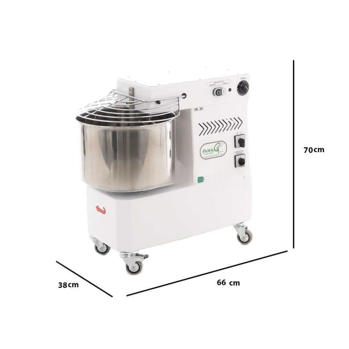 Famag IM 20/400 New spiraalitaikinakone, 18 kg, 400 V, 2 nopeutta