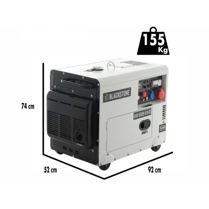 Blackstone SGB 8500-3 D-ES dieselgeneraattori, 6 kW, kolmivaiheinen, AVR, sähköstartti