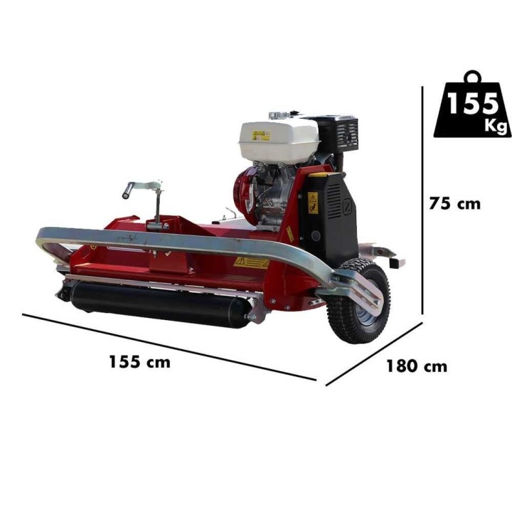 Zanon TSM Off-Road 1000 trinciaerba quadille, Honda GX390, 13 HP, 100 cm