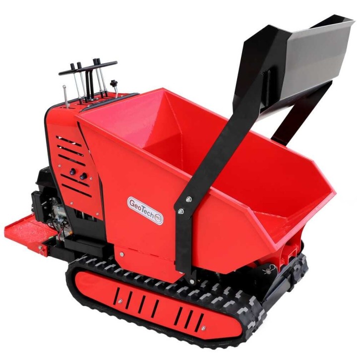 Geoporter 550 DHS Hydro telavetoinen moottorikottikärry 500 kg 9 HP hydraulinen dumper lava