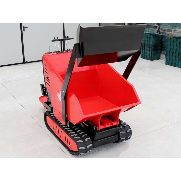 Geoporter 550 DHS Hydro telavetoinen moottorikottikärry, 500 kg, 9 HP, hydraulinen dumper-lava