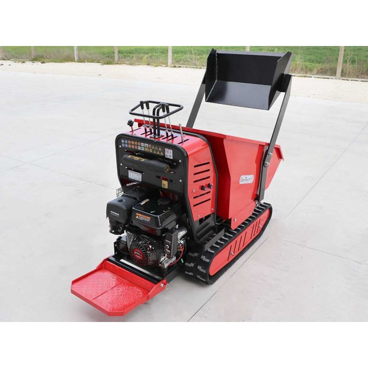 Geoporter 550 DHS Hydro telavetoinen moottorikottikärry, 500 kg, 9 HP, hydraulinen dumper-lava