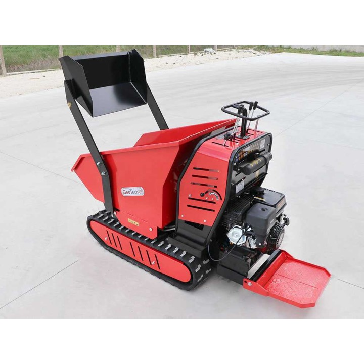Geoporter 550 DHS Hydro telavetoinen moottorikottikärry, 500 kg, 9 HP, hydraulinen dumper-lava