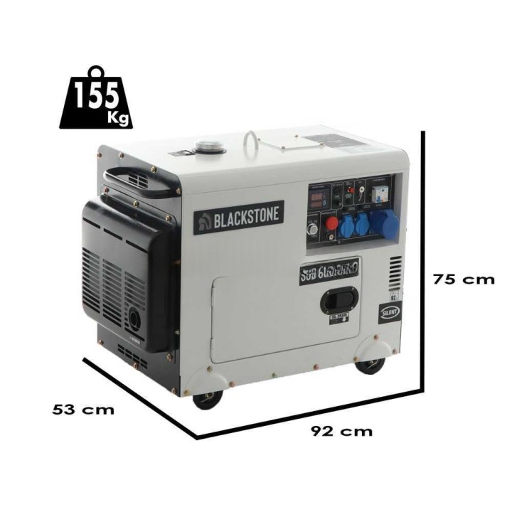 Blackstone SGB 6000 D-ES dieselgeneraattori, 5 kW, 5,3 kW, AVR, ATS