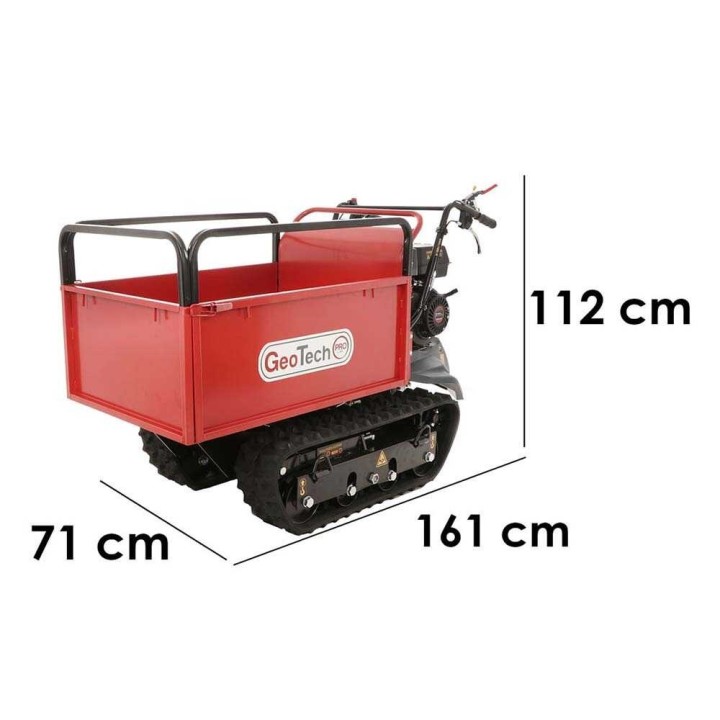 GeoTech Pro GeoPorter H-540E Hydro telaketjukuljetin, 500 kg, 9 HP