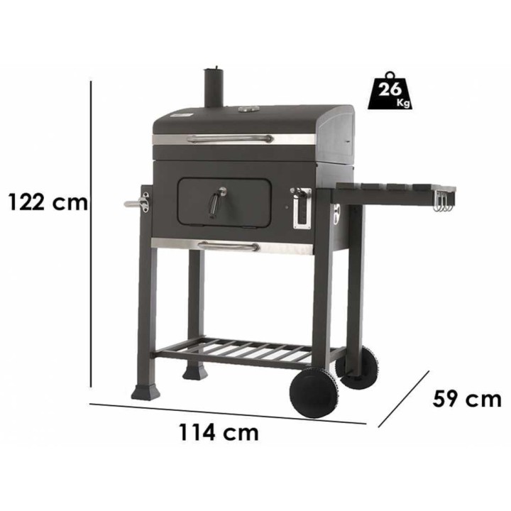 Royal Food CB2400 Medium -hiiligrilli, ruostumattomat teräsritilät, 2 400 cm²