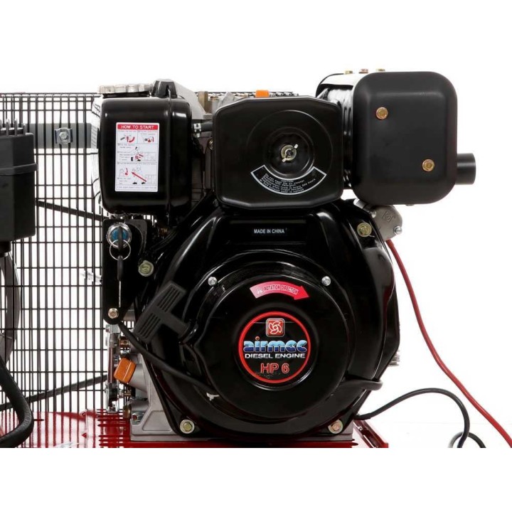 Airmec TTD 3460/650 -moottorikompressori, diesel, 6 HP, 650 l/min