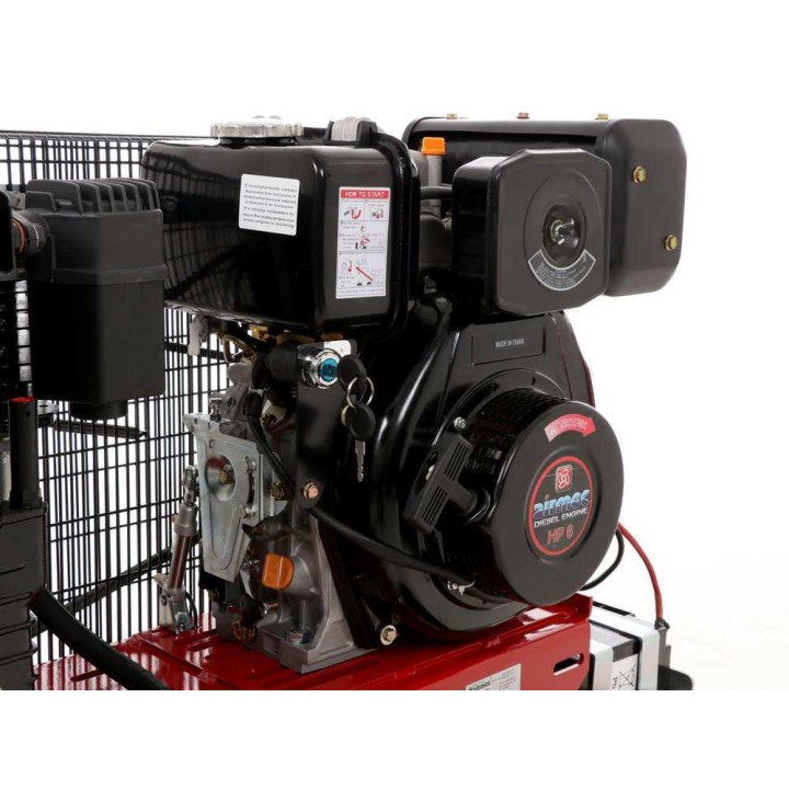 Airmec TTD 3460/650 -moottorikompressori, diesel, 6 HP, 650 l/min