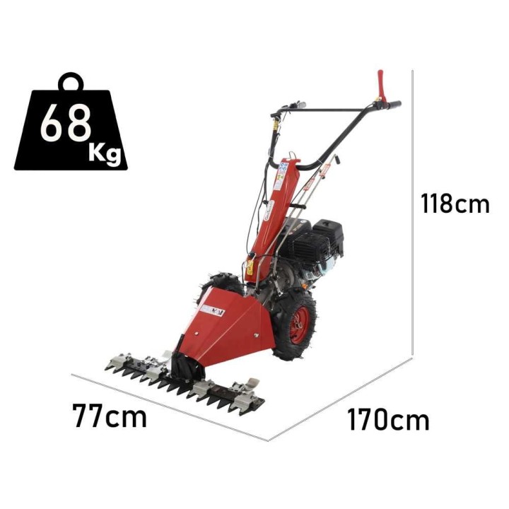 MCT650 motoniittokone, Loncin G200F, 6,5 HP, 76 cm, 1+1 vaihdetta